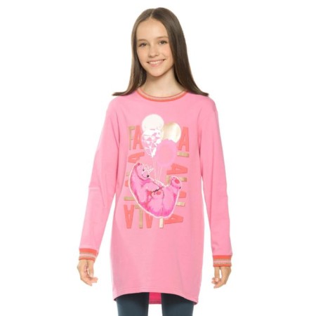 Sweatshirt for girls, height 134 cm, pink color