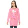 Sweatshirt for girls, height 134 cm, pink color