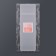 Organizer for storage, with a lid, 2 cells, 7 × 21 × 2.5 cm, white translucent color