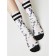 Extended women's socks with CONTE ELEGANT FANTASY FLOWERS, size 23-25, beige color