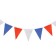 Garland flags, L-50 m, (set of 100 pcs), flag 13 x 18 cm, white-blue-red