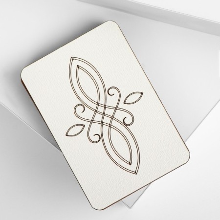 Magnetic needle "Ornament No. 3", 8 × 5.5 cm, beige color-1