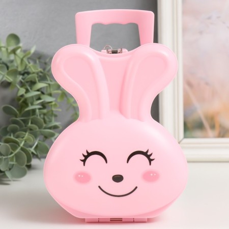 Piggy bank Plastic with a lock "Bunny. Emotions" MIX 11.5x9x14.5 cm-1