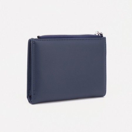 Women's wallet on the button, blue color-1