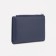 Women's wallet on the button, blue color