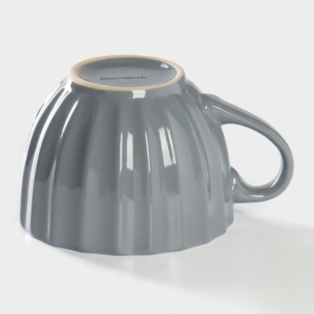 Mug ceramic share "Noemi", 430 ml, gray color-2