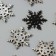 Decor for the creativity of the felt shine "Snowflake" 3x3 cm