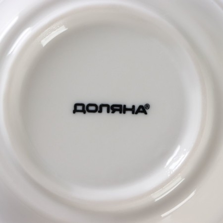 Ceramic set for Fonda Glosses, 6 items: a bowl 400 ml, stand, 4 skewers, white color-4