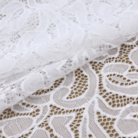 Lace elastic fabric, 175 mm × 23 ± 1 m, white color-1