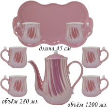 Tea set of Lenardi, 8 items