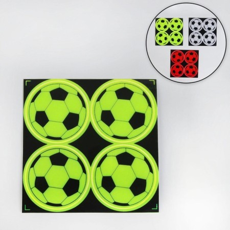 Reflective stickers "ball", d = 5 cm, 4 pcs on the sheet, color mix-2