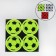 Reflective stickers "ball", d = 5 cm, 4 pcs on the sheet, color mix