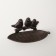 Souvenir of cast iron stand "Three birds on a branch by the sheet" 11.5x28x9 cm