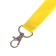 Badge tape width-20 mm, length-90 cm with a metal carbine, yellow