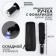 Automatic “plain” umbrella, with a flashlight, rotating pen, 3 additions, 10 spokes, r = 52 cm, black color is black
