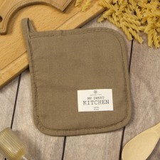 ECO Ethel Truste, col. Olive, 19x19 cm, 70% HL, 30% lenons, gut 250 g/m2