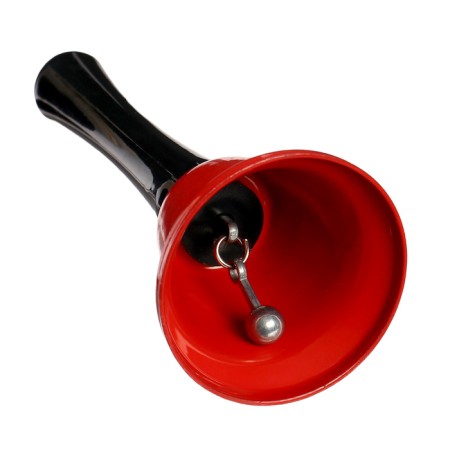 Metal bell, desktop call "Funk", 12.5 x 5 cm, red-1