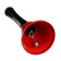 Metal bell, desktop call "Funk", 12.5 x 5 cm, red