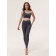 Women's legins with high landing Mirey Legings High-Waist, size 46-48, graphite color