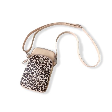 Cross-Bodi bag, lightning department, beige color "leopard"