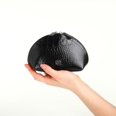 Cosmetic bag with lightning Textura, black color-6