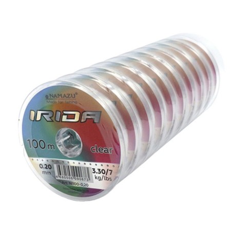 Flacks Namazu Irida, L = 100 m, d = 0.20 mm, test = 3.30 kg, transparent, packaging 10 pcs.
