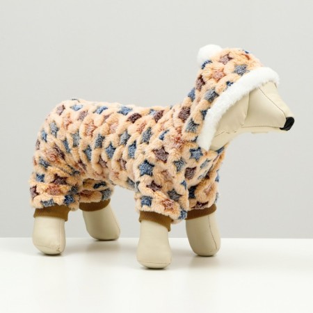 Assumes "Stars" with a hood, size M (ds 27 cm, og 40 cm, ok 30 cm), beige-1