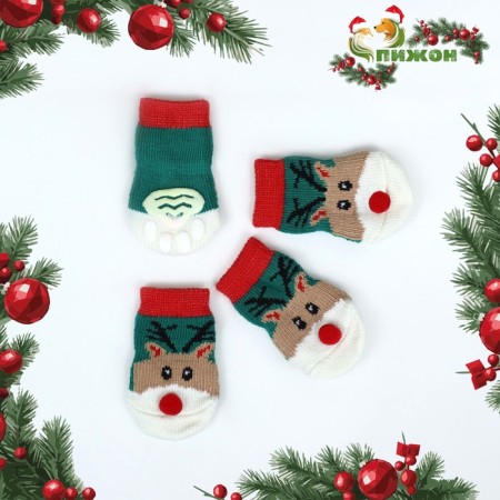 Noskes non -slip "deer", size M (3/4 * 7.5 cm), set 4 pcs
