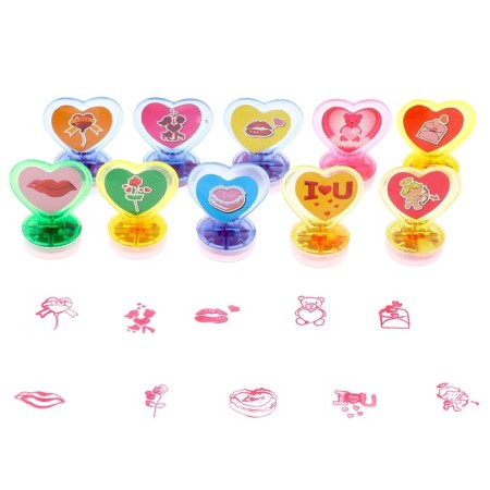 Printing color "Romantic hearts" set of 10 pcs.-1