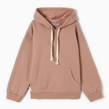 Sweatshirt for girls comb, beige color, height 128
