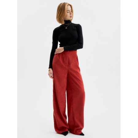 Women's Palazzo trousers, minku, brick color, size 44-1