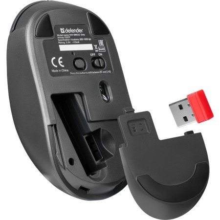 The mouse Defender Ray MM-032, wireless, optical, 1600 dpi, 1xaa (not in compls), black-3