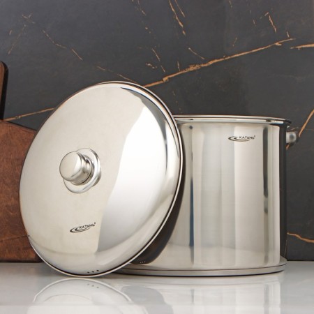Gretta pan, 13 l, d = 28 cm, capsule, metal cover, induction-1