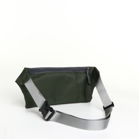 Lightning waist bag, 2 outer pockets, green color-2
