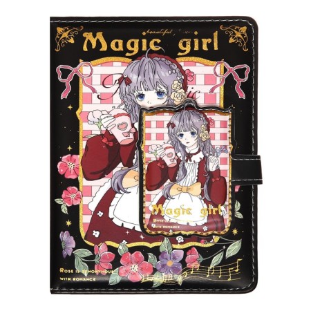 Gift notebook, A6, 100 sheets, a colored block, with a curly knife on a magnet, "anime", mix-4