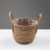 Kashpo wicker "Kenya" round with handles, 21.5x21.5x18.8 cm, natural