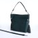 Luggage bag on lightning, 2 outer pockets, long belt, green color