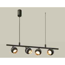 A set of suspended rotary lamp with additional backlight by Ambrella Light, Traditional Diy, XB9002500, GU5.3, Black Sand, Gold polished gold.