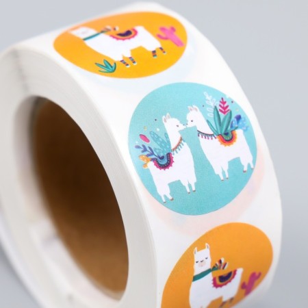 Stick Paper "Alpaki" d = 2.5 cm 500 pcs in a roll 3x6.5x6.5 cm-3
