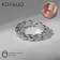 Ring "hearts" row, color silver, dimensionless