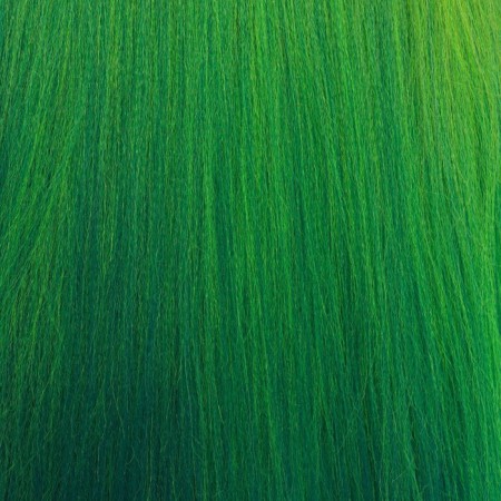 SIM-BRAIDS Kanecalon is three-color, corrugated, 65 cm, 90 gr, turquoise/green/light green color (#FR-31)-1
