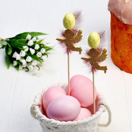 A set of Easter topper "Egg and Pen", 2 pcs., Mix