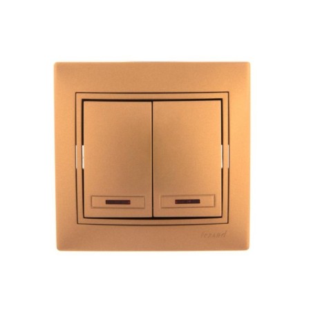 Switch Lezard 701-1313-112 Mira, joint venture, 10a, 2 keys, color gold
