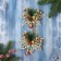 Christmas tree decoration "Festive flowers" (set 2 pcs) Balls, 12 cm, gold