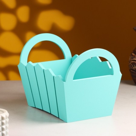 Kashpo wooden 25 × 16 × 17 cm "Maria", side handles, MDF, Tiffany-1