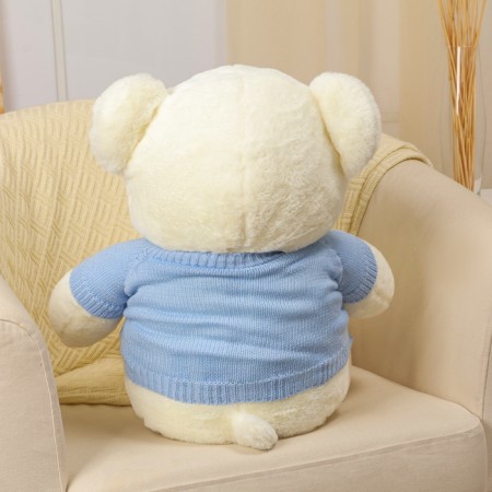 Soft toy "Bear" in a jacket, 75 cm, white color-3