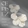Clips "Breeze", white color in silver