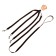 Set "Zononic": a leash 1.5 m with a triple arc, nylon tape, 20 mm, mix