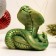 Figure "Cobra" Green with gilding, 6x7x5cm