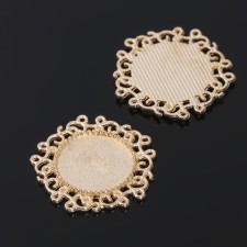 Setting frame (set 4 pcs.), Site 14 mm, JC-611, Color gold